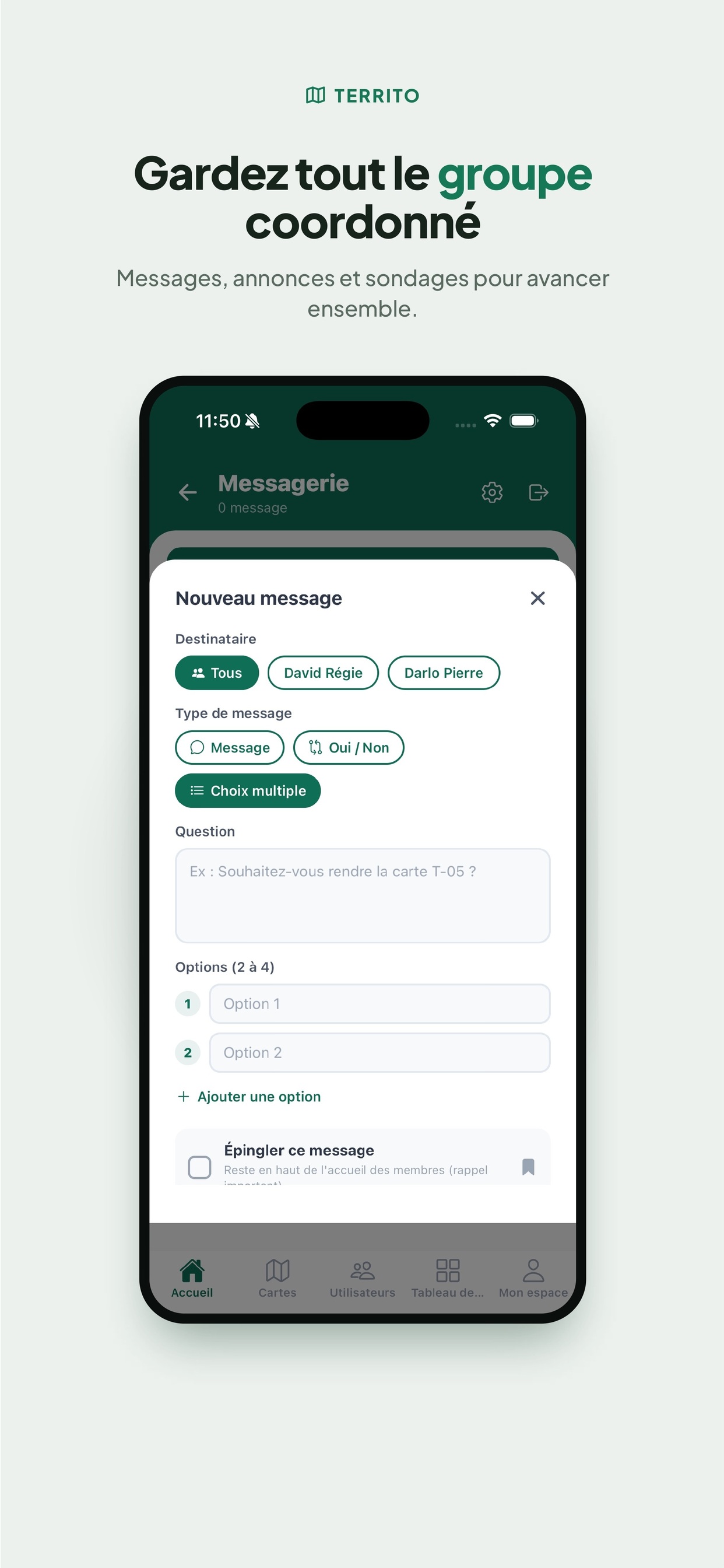 Gardez tout le groupe coordonné